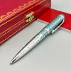 Pennor LAN CT Ballpoint Pen Luxury Cyan Triangle och skala av mönster som skriver Smooth Classic Office School Stationery