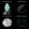 Kits Cadisen 36mm Ny NH35 Men Mechanical Watch AR Sapphire Glass BGW9 Blue Luminous Automatic Watch for Men 100m vattentäta klockor