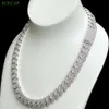 Luxury Moissanite Diamond 14mm Cuban Iced Out Hip Hop Jewelry for Rappers Personlig kubansk länkkedja