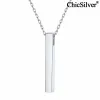 Necklaces Personalized Vertical Bar Pendant Necklace 925 Sterling Silver Minimalist Custom Names Delicate Jewelry for Women