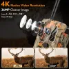 Telecamere 4K WiFi APP TRACITÀ DI HUNTING PERCHITÀ FOV 120 gradi 0,2S Trigger IR Range 30M 4K Video 48MP Immagine IP67 per Surveilliance Wildlife