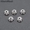 Strands 50pcs/lot 6mm Beads Cap Flower Loose Spacer Beads DIY Quality Jewelry Making Necklace Bracelet Accessories