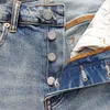 Nieuw paars merk American High Street Polka Dot Printed Casual Jeans