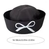 Boinas de chapéu uniforme para mulheres respiráveis garotas de bowknot Subculturas abobadadas Roleplay Headwear