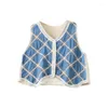 Magliette da donna Donne Sleeveless Crop Stupts Crochet ricamo a fiore abbottona cardigans