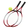 2PCS Kids Outdoor Sports Tennisschläger Stringschläger mit 1 Ball und Deckbeutel Eisenlegierung 3 Farben Optional 240411