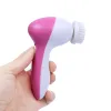 Scrubbers Mini 5 in 1 Face Cleaner Brush Wash Facial Pore Cleaning Massage Machine Beauty Care Sonic Face Cleanser Sponge Brush