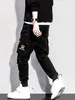 Mäns byxor Mens Casual Cargo Pants With Tickets Arbetskläder för bergsningsvandring av tröjor Mens Outfits Y240422