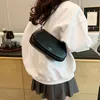 leftside Simple Small Pu Leather Underarm Bags for Women 2024 Korean Fi Female Armpit Bag Female Shoulder Bag Handbags 54u5#