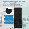 Kontroll Smarttelefon Hahalock App FingerPrint Lock Bluetooth Gliding Glass Door Smart Lock Electronic IC Card Lock med närvaro -post