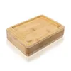 Goedkoop 199*141 mm bamboe houten materiaal sigarettenconsole roken opslagcase met natuur rollende lade tabak opslagcontainer stash jar
