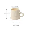 Mugs 370ml French Retro Water Cup For Girls High Beauty Flowers Couple Broken Flower Ceramic Mug Household Milk Coffee