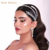 Sieraden DZ030 Luxury Rhinestone Wedding Headband Bridal Headpieces Haaraccessoires voor bruiden vrouwen en meisjes bruidsmeisjes hoofdtooi