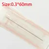 Needles 500 Pcs/Box 0.3x60mm 1R Needles For Permanent Makeup Eyebrow and Lip 3D Embroidery Tattoo Machine Free Shipping