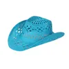Cowboy Hollow Plaw Hat Men Femmes Summer Sun Protection Cap Man Men Femme Place Shade Hats Roll Brim Caps Fashion Outdoor Travel Sunhat Holiday Sunhats