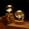 Figuras decorativas Base de astronomia LED Globo solar Crystal Light Laser Switch Sistema de Touch Ball Touch Planet com presente