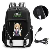 Borse anime Miss Kobayashi Dragon Maid Backpack Borse School Borse Mochila Travel USB Port Bag Boy Girls Backpack