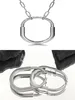 NUOVA NUOVA GOLD 18K 925 collane placcate in argento collana ad anello per donne ragazze adolescenti