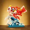 Blocks Lucky Fish compatible Bricks Blocy Blocs de style chinois Produit chanceux China Decoration Assemblée Toy Cadeau pour garçons et filles