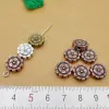 Composants Perles de forme de fleur / charme / alliage de pendentif Diy Bronze antique / argent / bijoux en cuivre Livraison gratuite 11,3 mm, trou 1,67 mm 50pcs