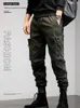 Men's Pants Outdoor overalls men mountaineering loose-fitting straight-leg big size bound shock pants Y240422VHL6