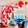 Party Decoration Christmas Balloons Garland Red White Balloon Arc Kit Gift Boads Candy Cane Cane Star Foil Ballon Navidad Home Decor