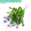 Decorative Flowers Artificial Camellia Plastic Flower Gypsophila Rose Handle Bouquet Seven-Forked Eucalyptus