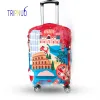 Accessoires Tripnuo Red Skull Cover voor koffer reiselasticiteit Bagage Beschermende omslagen Elastische reisaccessoires Trolley Cover