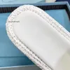 Pradsandals 2024 Nuovo Prad Triangle Weave Weave Sbapper Sandal Platform Slipie Slifori Designer Womans Mens Summer Flat 996