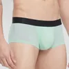 Underpants Moisture-wicking Men Boxers Mid-rise Wide Waistband Seamless With U-convex Color Matching