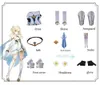 Anime Costumes Lumine Game Cosplay Genshinimpact Lumine Cosplay Come for Carnival Women Sexy Suits Party Come Wig Shoes Full Set Y240422