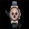 ZP Factory Custom Swiss Cal Watch Movement Men's 116515LN Rose Gold Cosmograph Chocolate Oysterflex Designer Strap 116515 Su308S