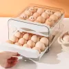 Бинки ящика типа яиц -организатор коробка двухслойного держателя стойки для корзины для корзины для корзины с яйцом контейнеров для хранения кухонных контейнеров кухонные организаторы