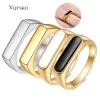 Banden Gothic Ins Signet Rings for Men Punk Black Oil Pinky Ring Goud kleurtoon roestvrijstalen dikke jongens tieners broederlijke sieraden