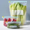Organisation des sacs en plastique à glissière Organisateurs de stockage de nourriture réutilisables Sac de maintien de grois