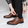 Casual Shoes Leather Fashion Men All-match Stylish Business Footwear Pointed Toe Male Oxfords Brand Coiffeur