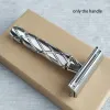 Blades Dscosmetic Spiral Titanium safety razor handle for safety razor