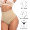 Frauenhöfen dehnbar hohe Taille Bauchkontrolle Tanga Shapewear für Frauen Solid Color Body Shaper Unterwäsche