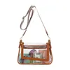 Totes Clear Satchel Bag Stadium Zatwierdzone dla kobiet małe Crossbody Fashion Cute See Through Clutch Mini ramię