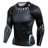 Shirts zwart panter shirt heren sportkleding compressie shirts shirts lange mouwen gyms fiess top tees workout kleding zwart panther t shirt