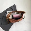 leftside Fi Zipper Design Leather Shoulder Bag for Women 2023 Tend Female Simple Large High Capacity Underarm Bag Handbags H5Lz#