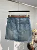 Diseñador de faldas a principios de primavera Nuevo Miu Nanyou Gaoding Versión coreana Cinturón de estilo de chicas picantes Pierna recta de cintura alta versátil falda bznb