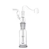 2 pcs da 10 mm femmina di olio di vetro bong giaccino a nido d'ape fumato tubo d'acqua spessa pyrex limpida riciclatrice di bompe a piattaforma con tubo di bruciatore in vetro maschile in vetro