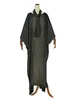 Sukienki swobodne Dubaj African Kaftan Hidżab Abayas Wedding Party Luksusowy diamentowy jedwabne ubrania ubranie luźne sukienki z boubou Nigerian Headtie