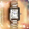 Relogio Feminino Classic 28 mm Taille Watch For Women Quartz Date automatique horloge Fine en acier inoxydable rose Gol Silver Couleur mignon Tank-Must-Design Watchs