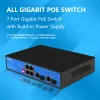 Commutateur de contrôle Gigabit Poe Smart Ethernet 10/100/1000 Mbps Convertisseur Transmetteur Fibre Support SFP Fibre à RJ45 Gigabit Media Converter