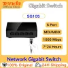 Switches Tenda Gigabit Switch Fast Desktop Switch Network 5/8/16 Port 100 Mbps/1000Mbps Ethernet Network Switch RJ45 Hub Internet Injector