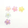 Fleurs décoratives 50 / 100pcs en vrac Noël 26 mm de fleur de cerise transparente charmes 3d fleur cabochon arrière dos scrapbooking girl girl arc