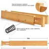 4pcs Bamboo Drawer Dividers Kitchen Organizer Adjustable Expandable Tray Storage Board