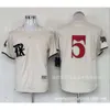 Jerseys de futebol Jersey Rangers 5 Seager Cardigã bordado com mangas curtas de mangas curtas